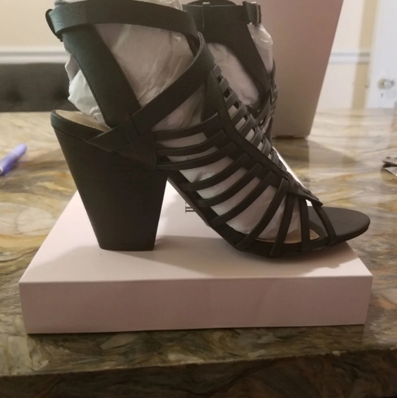 Black Heeled Sandals - Picture 4 of 6